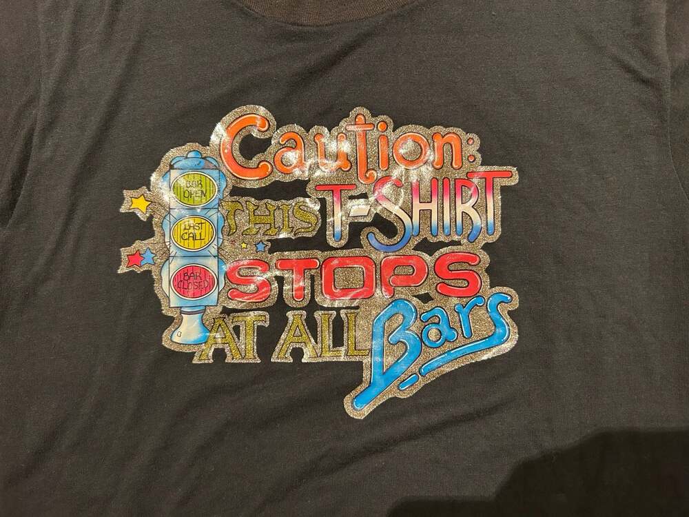 Vintage 1980s Screen Stars T-Shirt Glitter Graphic Tee - Picture 3 of 5